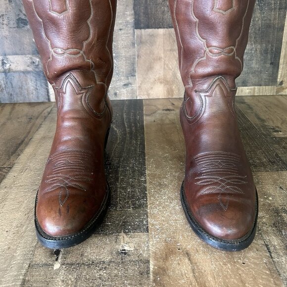 Tony Lama Vintage Gold Label Buckaroo Western Cowboy Boots Mens 11.5 D - Picture 4 of 12